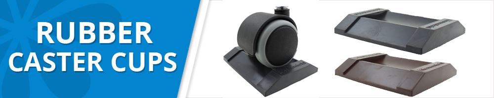 solid rubber caster cups